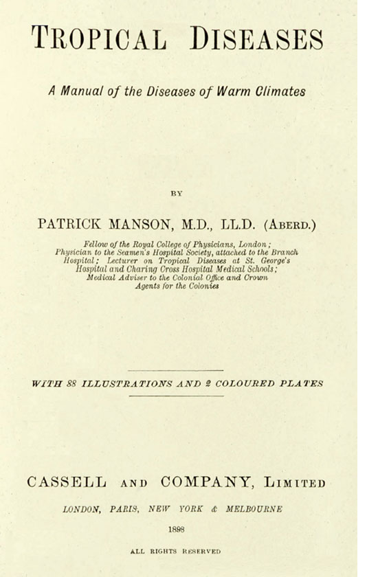 Manson's Book 1st Edition 1898